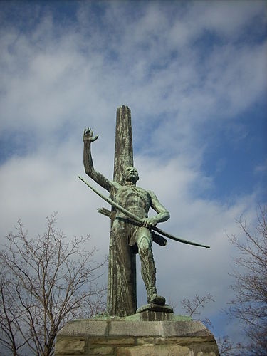 Seneca Indian Statute in
        Painted Post Plaza