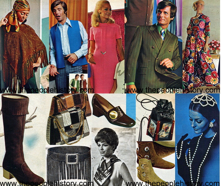 Image Collage of fashion in 1970s